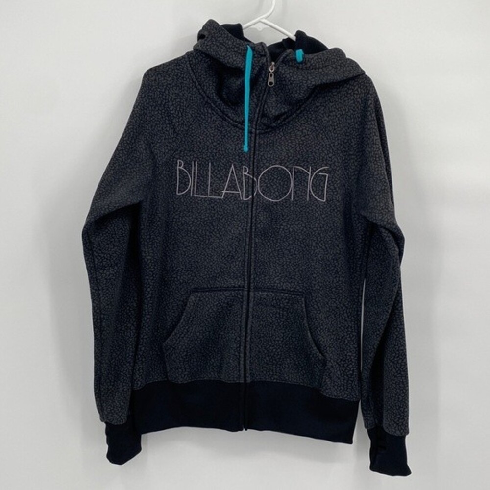 Billabong Womens Softshell Hooded Long Sleeve Full Zip Jacket Black Size XL